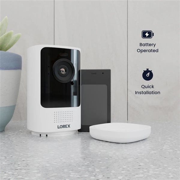 Lorex Black 4K Spotlight Battery Wi-Fi Outdoor Security Camera