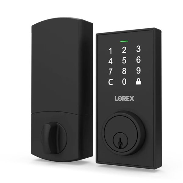 Lorex Matte Black Bluetooth Deadbolt Smart Lock with Touchpad