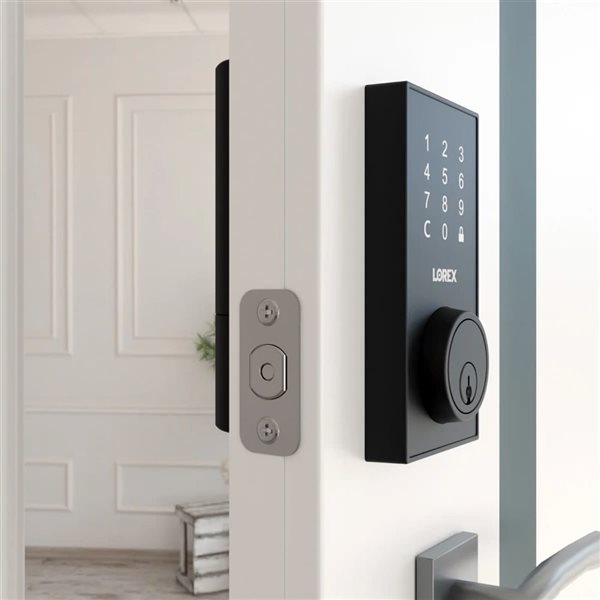 Lorex Matte Black Bluetooth Deadbolt Smart Lock with Touchpad