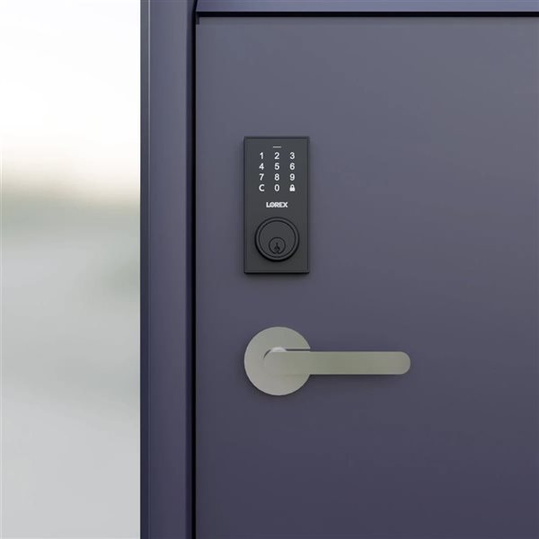 Lorex Matte Black Bluetooth Deadbolt Smart Lock with Touchpad