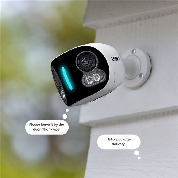 Lorex 4K Dual-Lens Wi-Fi Security Camera with Smart Security Lighting and 180° panoramic view (32GB)