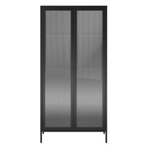 Systembuild Evolution Ashbury 35.4 W x 72.8-in H Black Metal 2-Door Locker-Style Storage Cabinet