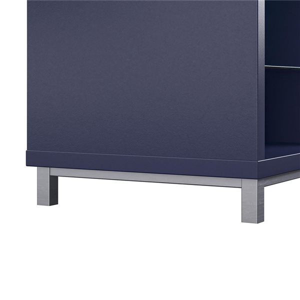 Ameriwood Home Lumina Navy Engineered Wood Deluxe Fireplace TV Stand - For TVs up to 70-in