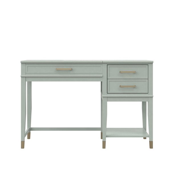 CosmoLiving by Cosmopolitan Westerleigh 30.1 H x 45.7 W x 19.7-in D Pale Green MDF/Wood Lift-Top Computer Desk