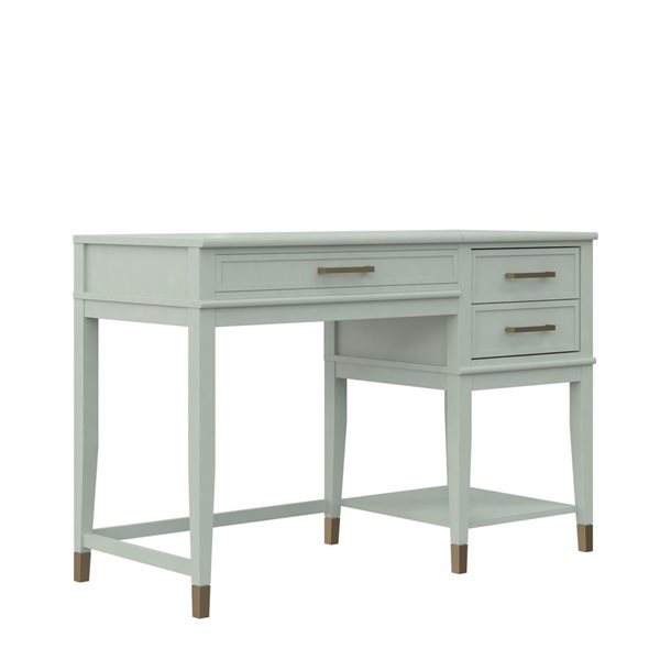 CosmoLiving by Cosmopolitan Westerleigh 30.1 H x 45.7 W x 19.7-in D Pale Green MDF/Wood Lift-Top Computer Desk