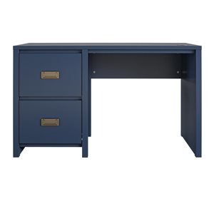 Little Seeds Monarch Hill Haven 27.9 H x 47.4 W x 18.7-in D Navy MDF Single Pedestal Kids' Desk