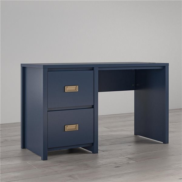 Little Seeds Monarch Hill Haven 27.9 H x 47.4 W x 18.7-in D Navy MDF Single Pedestal Kids' Desk