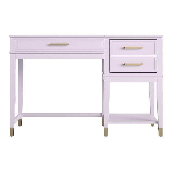 CosmoLiving by Cosmopolitan Westerleigh 30.1 H x 45.7 W x 19.7-in D Lavender MDF/Wood Lift-Top Computer Desk