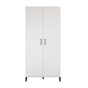 Armoire de rangement Flex de Systembuild Evolution 35,6 l. x 76,6 po h. en panneau de particules blanc