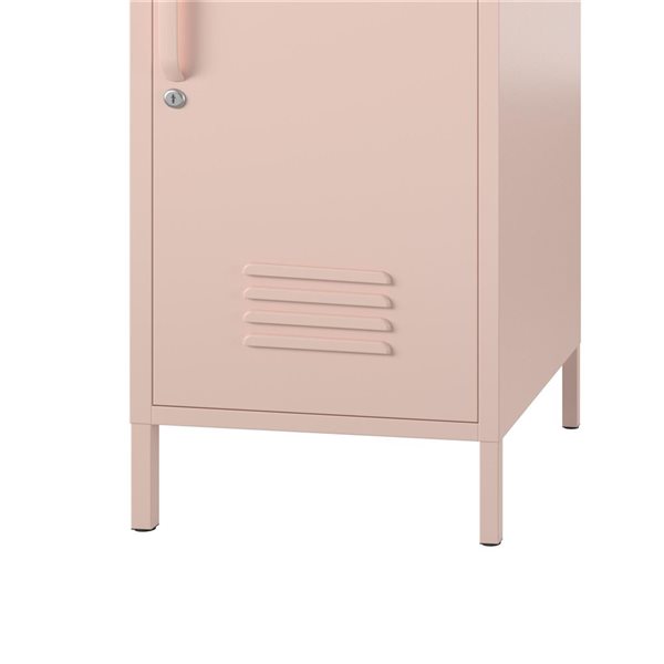 Systembuild Evolution Mission District Metal Pale Pink 2-Door Locker-Style Cabinet