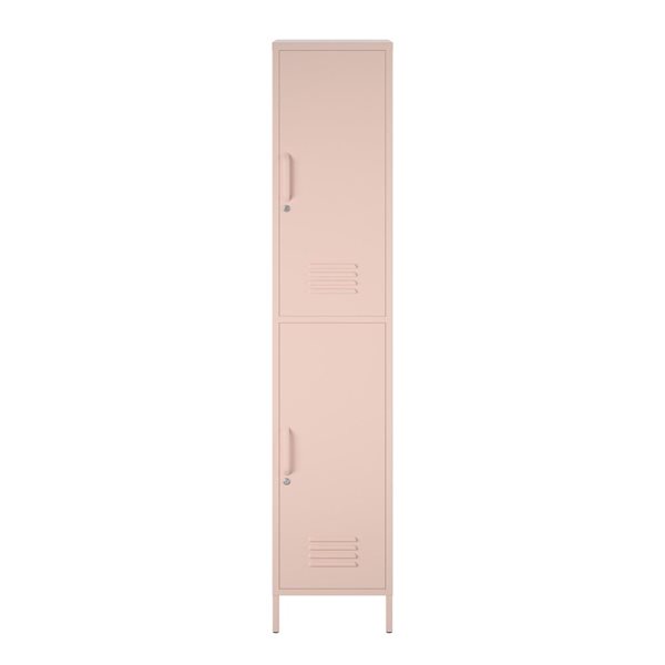 Systembuild Evolution Mission District Metal Pale Pink 2-Door Locker-Style Cabinet