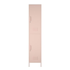 Systembuild Evolution Mission District Metal Pale Pink 2-Door Locker-Style Cabinet