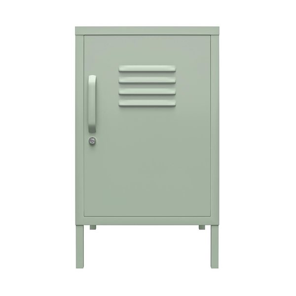 Systembuild Evolution Mission District 27.17 H x 14.96 W x 15.75-in D Pale Green Metal Locker-style End Table