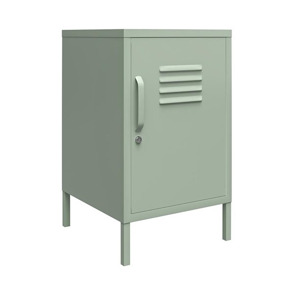 Systembuild Evolution Mission District 27.17 H x 14.96 W x 15.75-in D Pale Green Metal Locker-style End Table