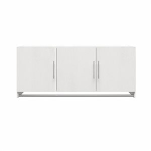 Armoire murale 3 portes Camberly de Systembuild Evolution 54 l. x 23,6 po h. en panneau de particules chêne ivoire