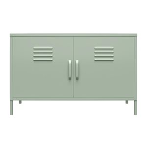 Systembuild Evolution Mission District 39.3 W x 25-in H Pale Green Metal 2-Door Locker-Style Storage Cabinet