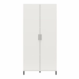 Armoire de rangement 2 portes Versa de Systembuild Evolution 36 l. x 75,2 po h. en panneau de particules blanc
