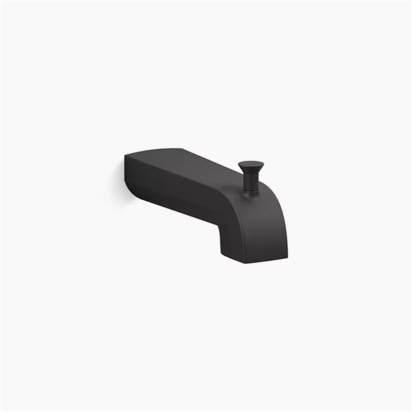 KOHLER Co. Pitch Wall-Mount Brass Diverter Bath Spout - Matte Black