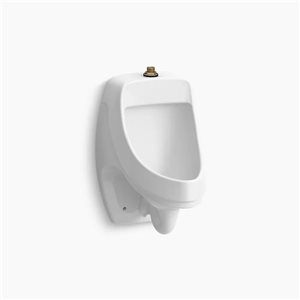 KOHLER Dexter White Washout Wall-Mount 0.125 gpf Urinal with Top Spud