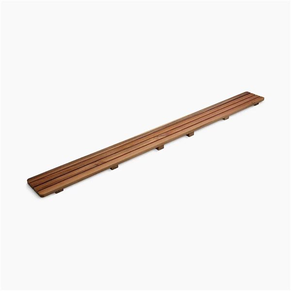 KOHLER 60-in Receptor Grooved Teak Drain Cover