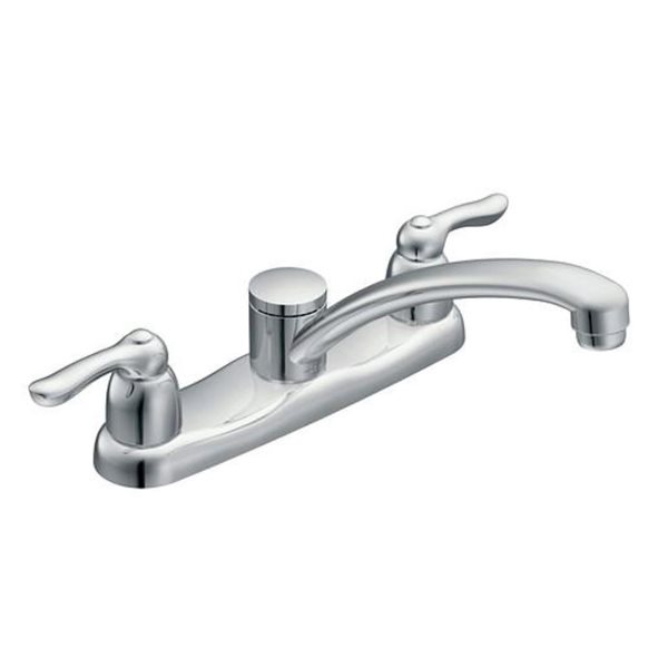 MOEN Chateau 2-Handle Low-Arc Standard Kitchen Faucet - Chrome