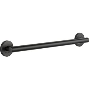 DELTA Angular 24-in Wall Mount Contemporary Grab Bar - Matte Black