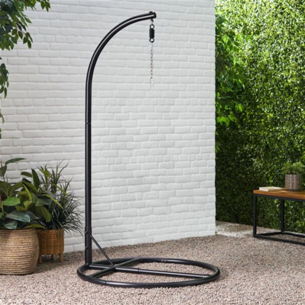 Flynama 44 W x 80-in H Black Metal Outdoor Hanging Chair Stand Only