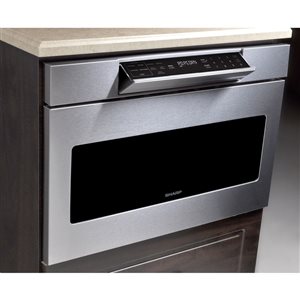 SHARP 1.2-ft³ Built-in 24-in W Stainless Steel Microwave Oven Drawer w/ Hidden Control Panel