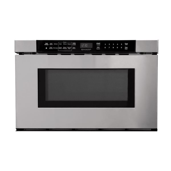 SHARP 1.4-ft³ Built-in 24-in W Stainless Steel Microwave Oven Drawer w/ Angled Control Panel