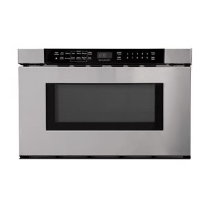 SHARP 1.4-ft³ Built-in 24-in W Stainless Steel Microwave Oven Drawer w/ Angled Control Panel