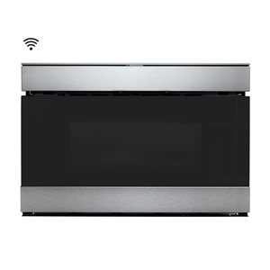 SHARP 1.2-ft³ Built-in 24-in W Stainless Steel Microwave Oven Drawer w/ Easy Wave Open