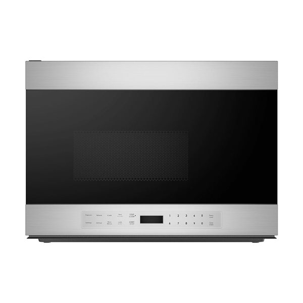 SHARP 1.1-ft³ 24-in W Over the Range Stainless Steel Microwave Oven w/ Black Glass Finish