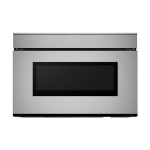 SHARP 1.2-ft³ Built-in 24-in W Stainless Steel Microwave Oven Drawer w/ Easy Wave Open and Black Glass