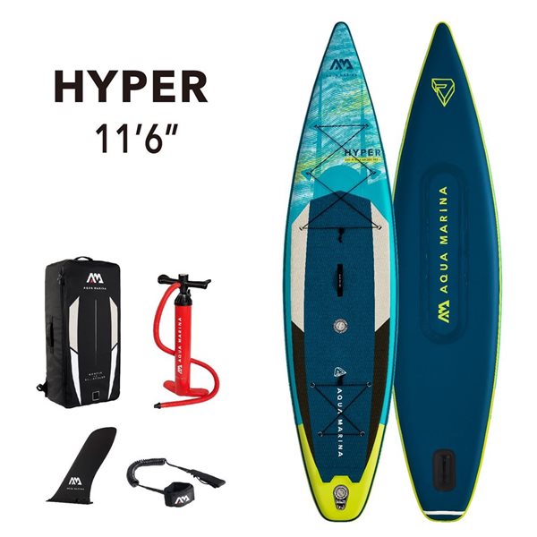 Aqua Marina HYPER 11.6-ft Touring Inflatable Stand Up Paddle Board