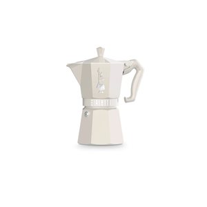 Percolateur traditionnel d'Italie 6 tasses Moka Express par Bialettti, crème