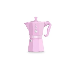 Percolateur traditionnel d'Italie 6 tasses Moka Express par Bialettti, rose