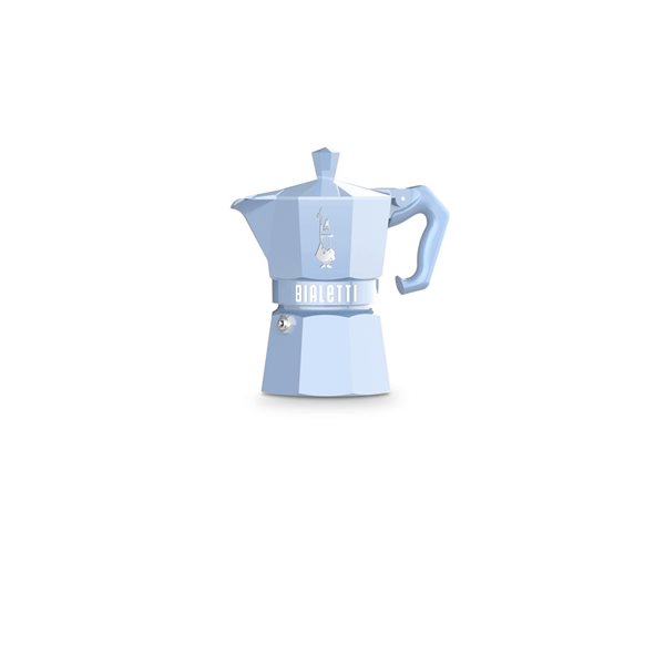 Percolateur traditionnel d'Italie 3 tasses Moka Express par Bialettti, bleu