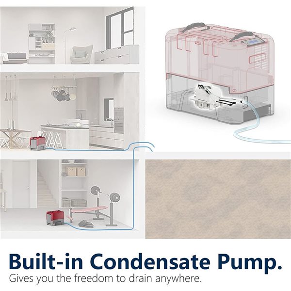 AlorAir LGR 180 Pint Commercial Dehumidifier with Pump