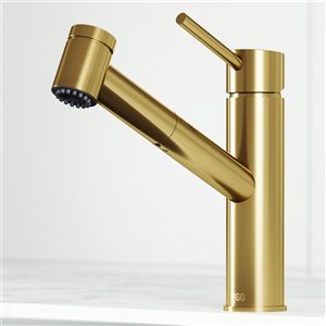 VIGO Branson Matte Brushed Gold Single-Handle Pull-Out Sprayer Kitchen Faucet