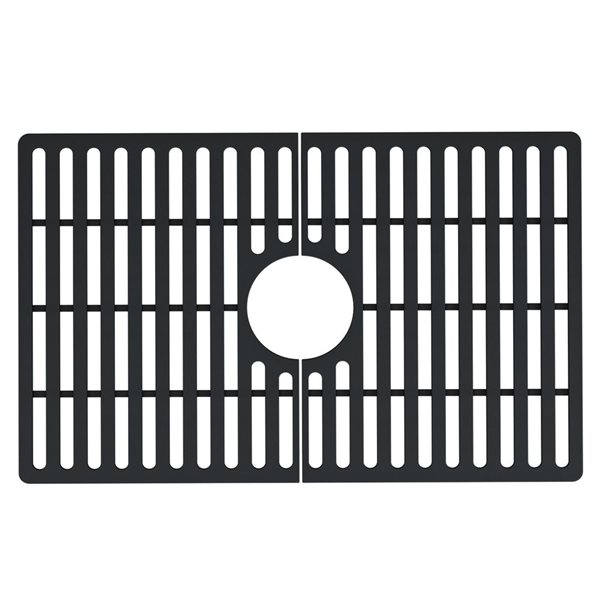 VIGO&nbsp;15-in D x&nbsp;24-in W silicone VIGO Bottom Grid for Single Bowl Kitchen Sink - Matte Black