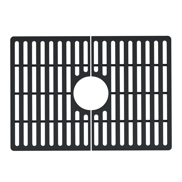 VIGO&nbsp;15-in D x&nbsp;21-in W silicone VIGO Bottom Grid for Single Bowl Kitchen Sink - Matte Black