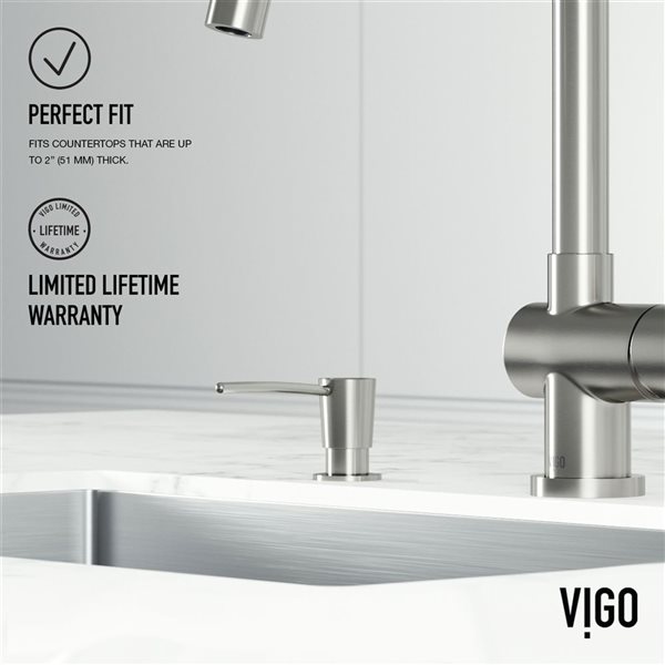 VIGO 10 oz. Stainless Steel Kitchen Soap Dispenser