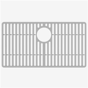 VIGO 15-in x 28-in Grey Silicone Bottom Grid for Single Bowl Kitchen Sink