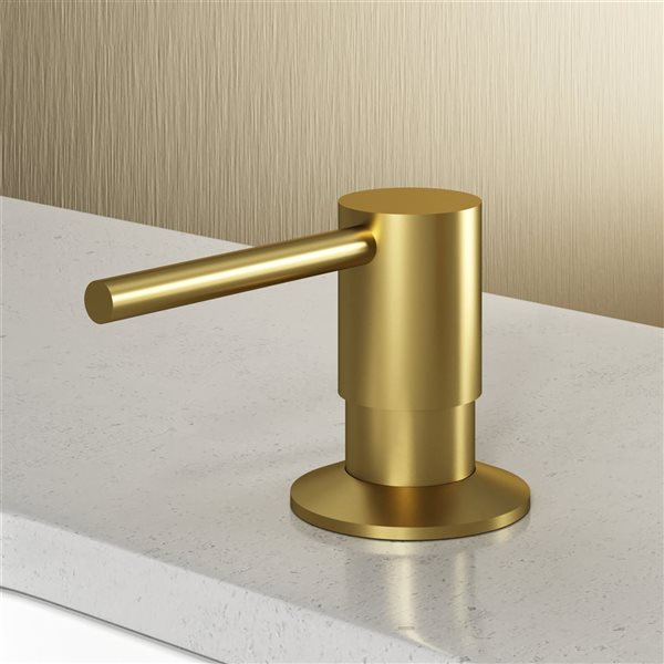 VIGO Bolton 10 oz. Matte Brushed Gold Kitchen Soap Dispenser