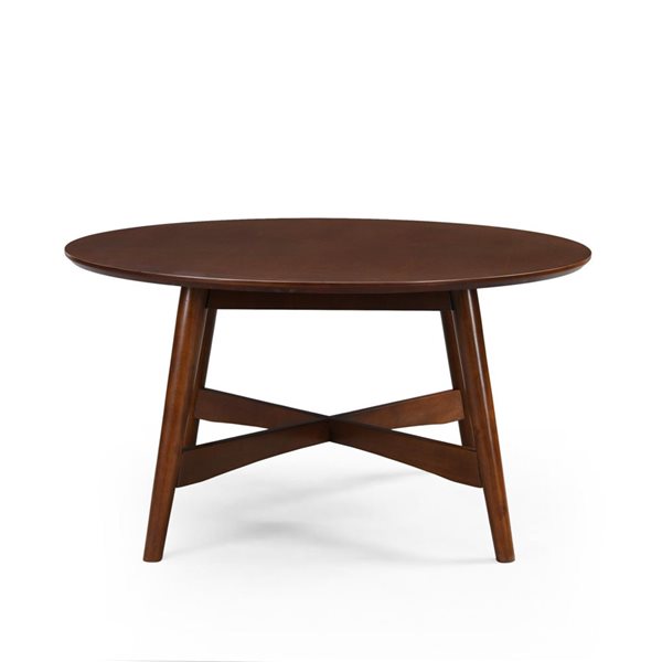 Cape Crack Round Coffee Table with X-Cross Base