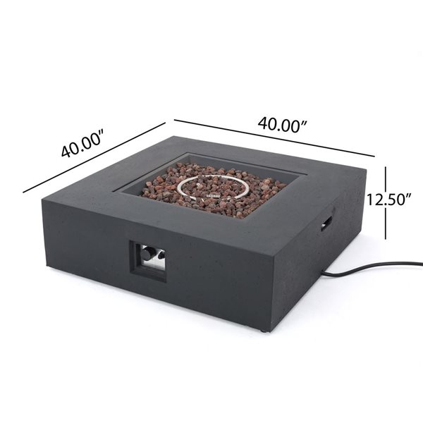 Cape Crack 50000 BTU Square MGO Fire Table Tank