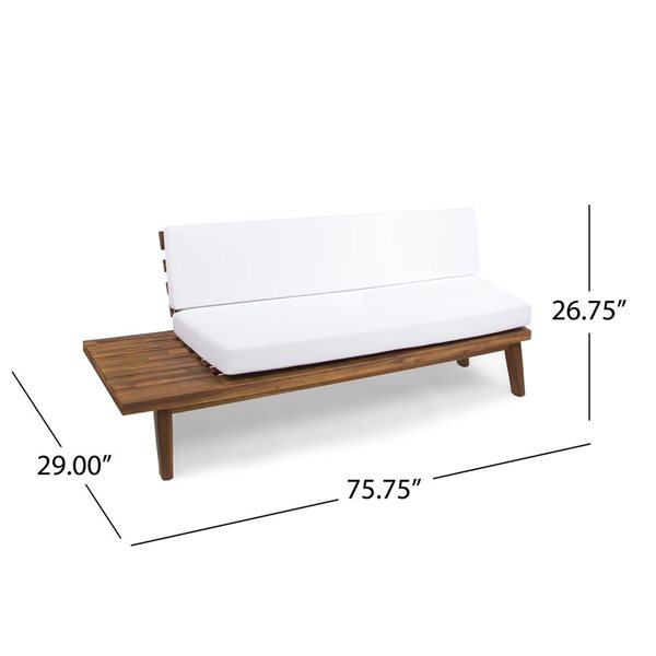 Cape Crack Hillcrest White Left Side 2 Seater Sofa