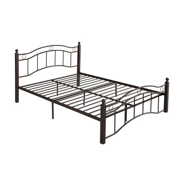 Cape Crack King Size Metal Bed Frame, Under Bed Storage Space, No Box Spring Needed, Durable Use, Copper