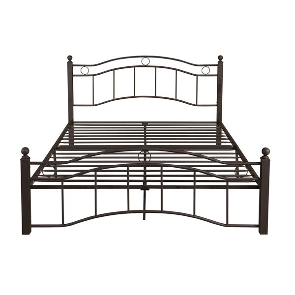 Cape Crack King Size Metal Bed Frame, Under Bed Storage Space, No Box Spring Needed, Durable Use, Copper