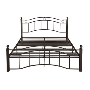 Cape Crack King Size Metal Bed Frame, Under Bed Storage Space, No Box Spring Needed, Durable Use, Copper